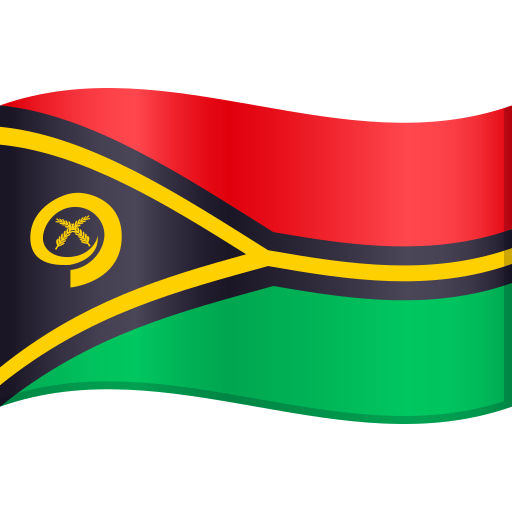 Flag: Vanuatu as drawn by JoyPixels in 9.0