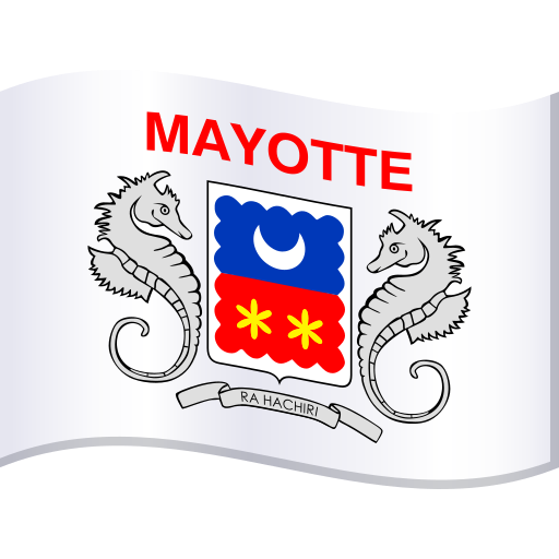 Flag: Mayotte as drawn by JoyPixels in 9.0