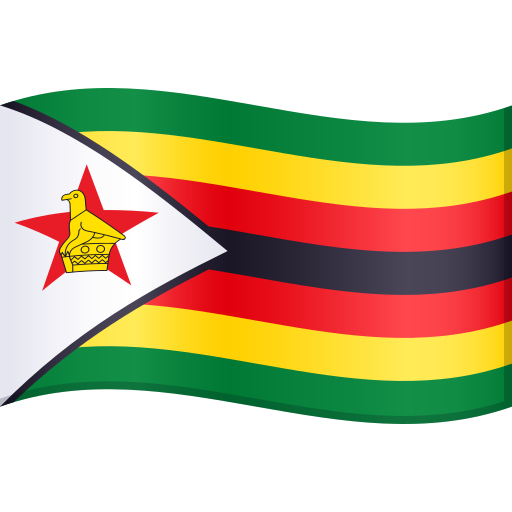 Flag: Zimbabwe as drawn by JoyPixels in 9.0