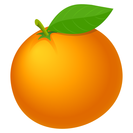 Tangerine as drawn by JoyPixels in 9.0