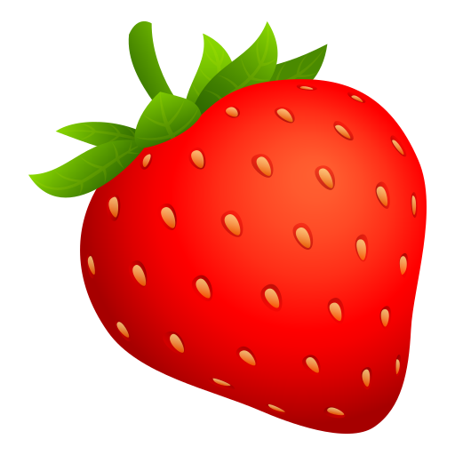 Strawberry as drawn by JoyPixels in 9.0
