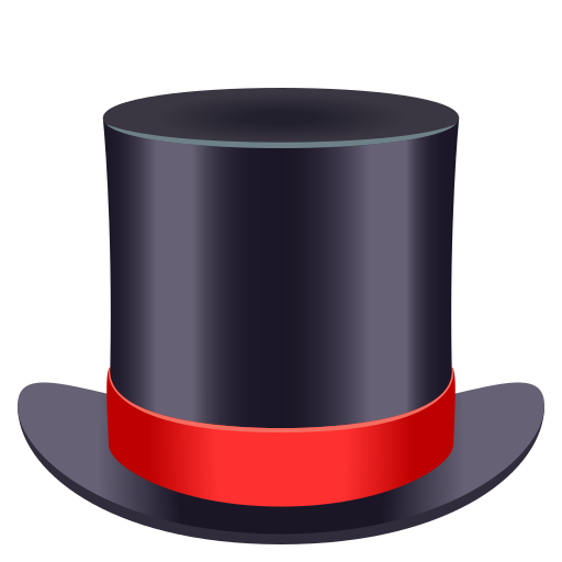 Top Hat as drawn by JoyPixels in 9.0