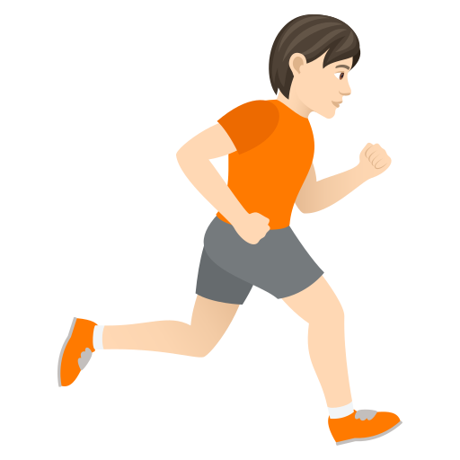 Person Running Facing Right: Light Skin Tone, the design in this release