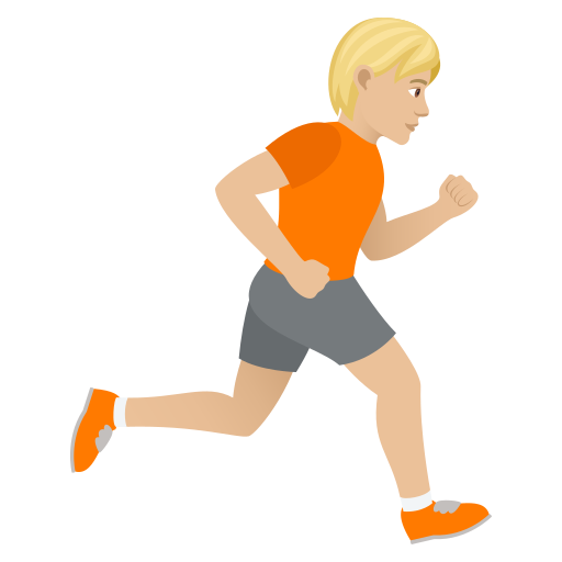 Person Running Facing Right: Medium-Light Skin Tone, the design in this release