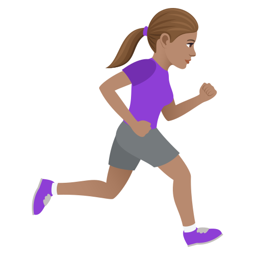 Woman Running Facing Right: Medium Skin Tone, the design in this release