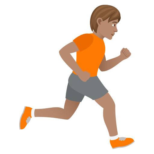 Person Running Facing Right: Medium Skin Tone, the design in this release