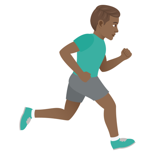 Man Running Facing Right: Medium-Dark Skin Tone, the design in this release