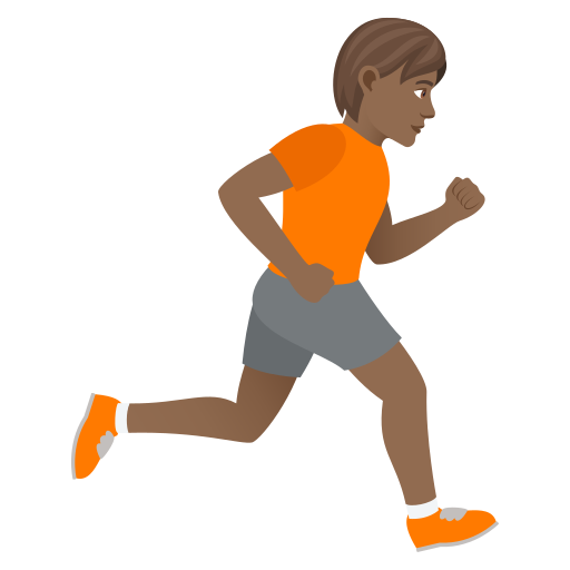 Person Running Facing Right: Medium-Dark Skin Tone, the design in this release