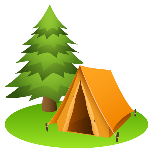 Camping as drawn by JoyPixels in 9.0