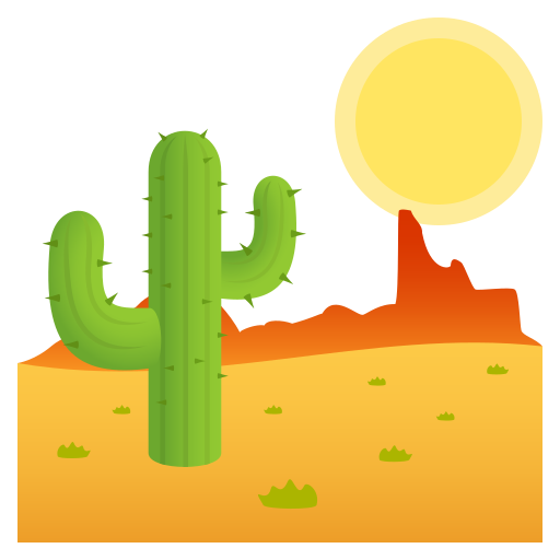 Desert as drawn by JoyPixels in 9.0