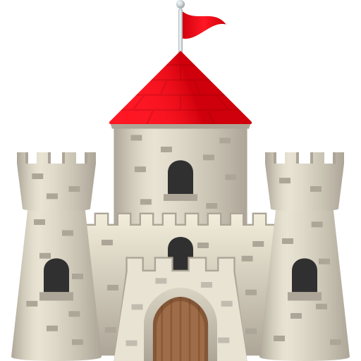 Castle as drawn by JoyPixels in 9.0