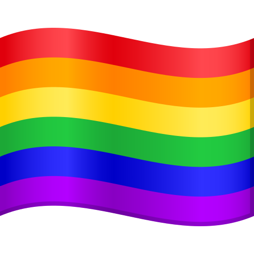 Rainbow Flag as drawn by JoyPixels in 9.0