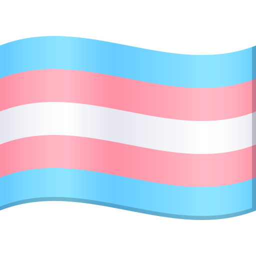 Transgender Flag as drawn by JoyPixels in 9.0