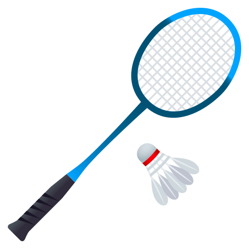 Badminton as drawn by JoyPixels in 9.0