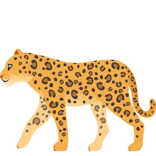 Leopard as drawn by JoyPixels in 9.0