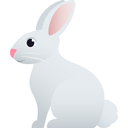 Rabbit as drawn by JoyPixels in 9.0