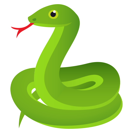 Snake as drawn by JoyPixels in 9.0