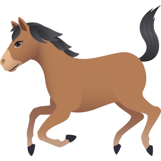 Cavallo as drawn by JoyPixels in 9.0