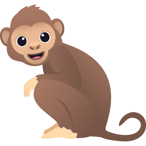 Monkey as drawn by JoyPixels in 9.0