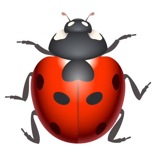 Lady Beetle as drawn by JoyPixels in 9.0