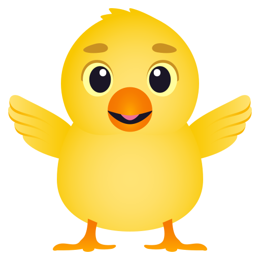 Front-Facing Baby Chick as drawn by JoyPixels in 9.0