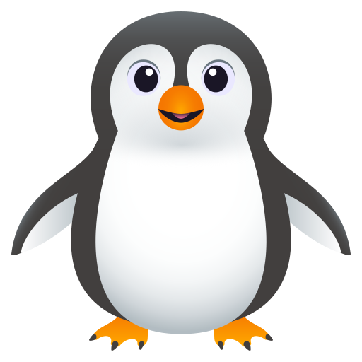 Penguin as drawn by JoyPixels in 9.0