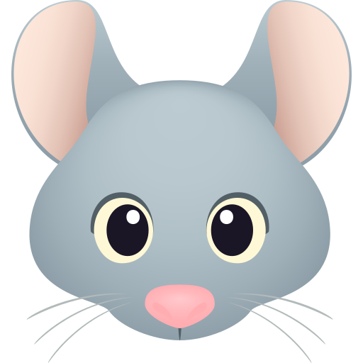 Mouse Face as drawn by JoyPixels in 9.0