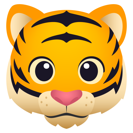 Tiger Face as drawn by JoyPixels in 9.0