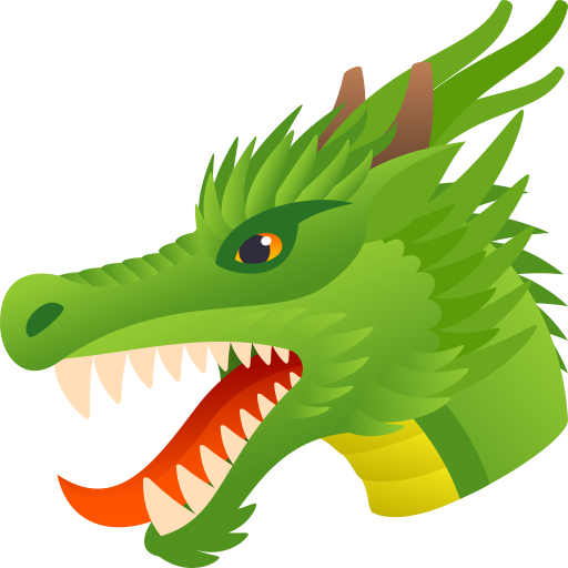 ドラゴンの顔 as drawn by JoyPixels in 9.0