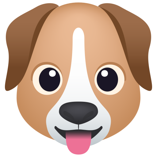 Dog Face as drawn by JoyPixels in 9.0