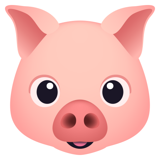 Pig Face as drawn by JoyPixels in 9.0