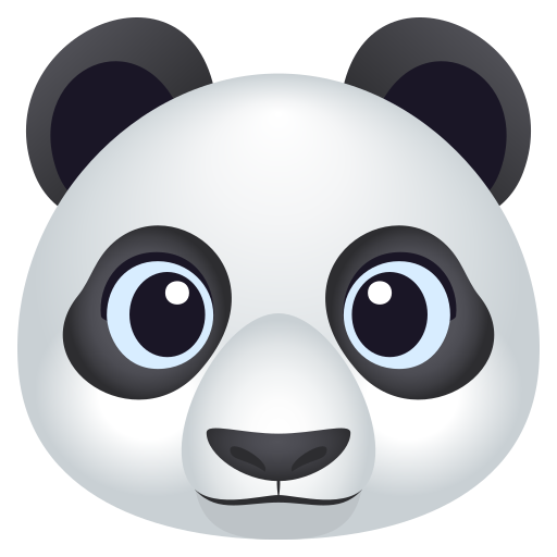Panda as drawn by JoyPixels in 9.0