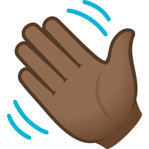 Waving Hand: Medium-Dark Skin Tone, the design in this release