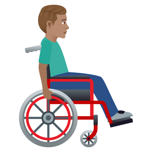 Man in Manual Wheelchair Facing Right: Medium Skin Tone, the design in this release