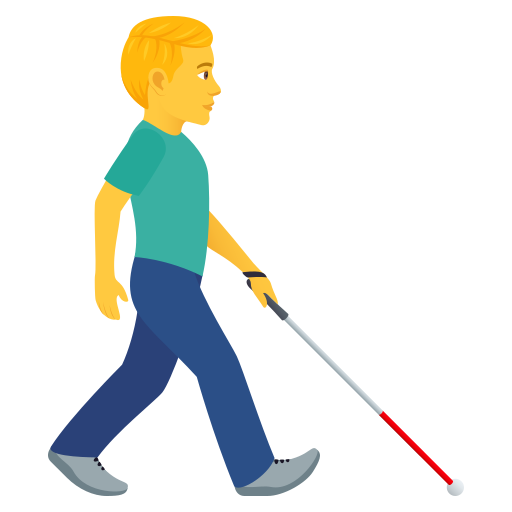Man with White Cane Facing Right, the design in this release