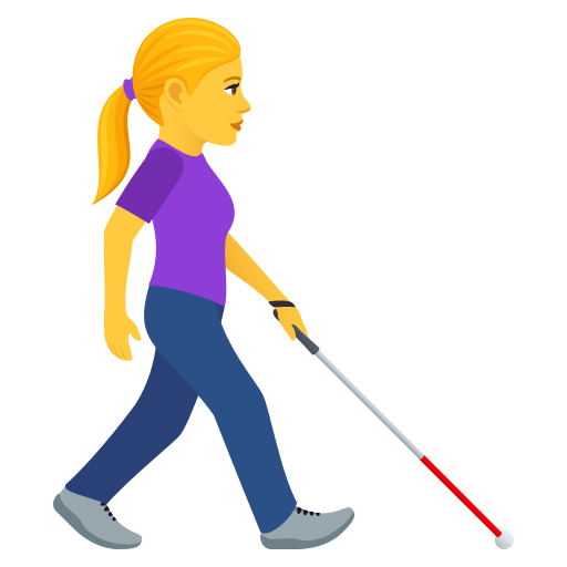 Woman with White Cane Facing Right, the design in this release