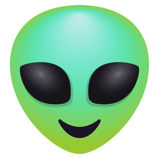 Alien as drawn by JoyPixels in 9.0