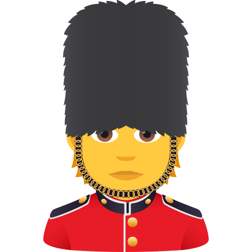 Guard as drawn by JoyPixels in 9.0