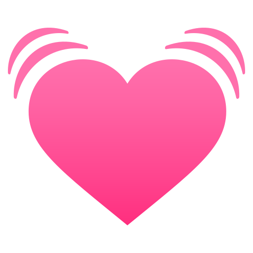 Beating Heart as drawn by JoyPixels in 9.0