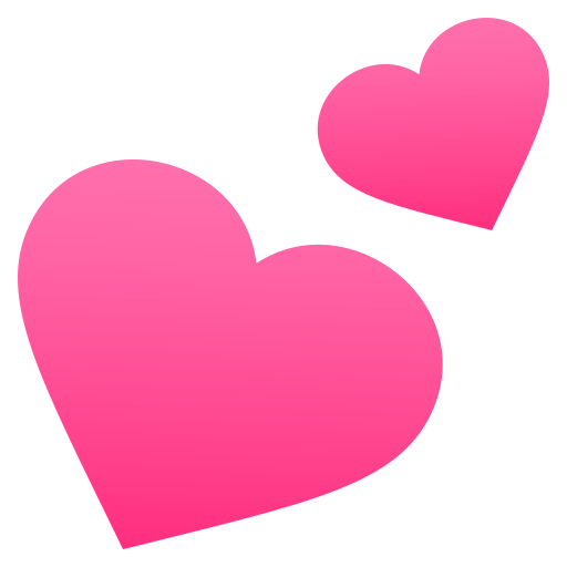 Two Hearts as drawn by JoyPixels in 9.0