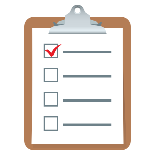 Clipboard as drawn by JoyPixels in 9.0