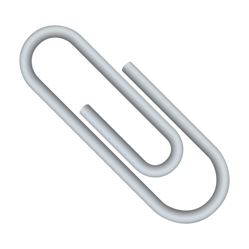 Paperclip as drawn by JoyPixels in 9.0