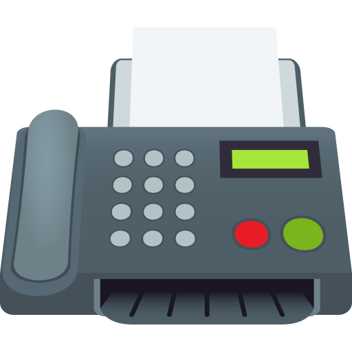 Fax Machine as drawn by JoyPixels in 9.0