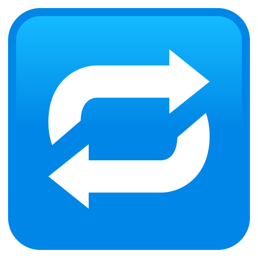 Repeat Button as drawn by JoyPixels in 9.0