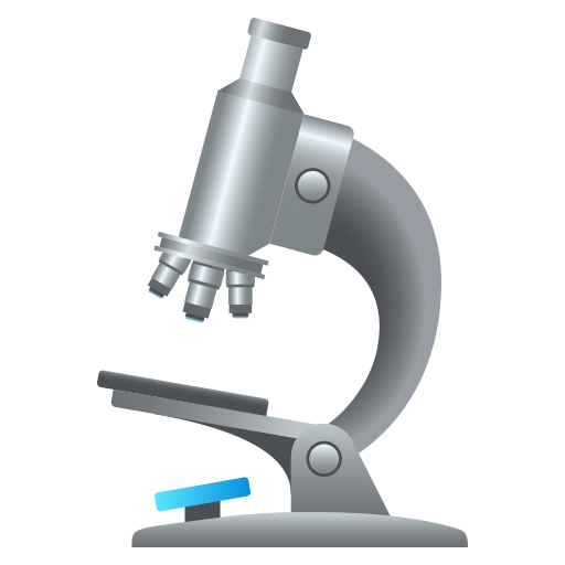 Microscope as drawn by JoyPixels in 9.0