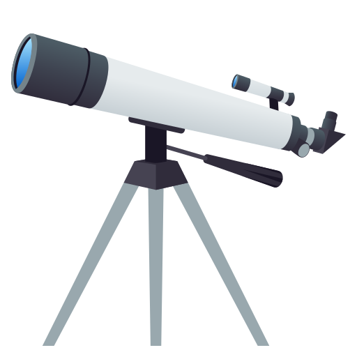 Telescope as drawn by JoyPixels in 9.0