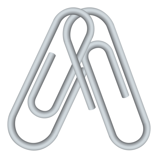 Linked Paperclips as drawn by JoyPixels in 9.0