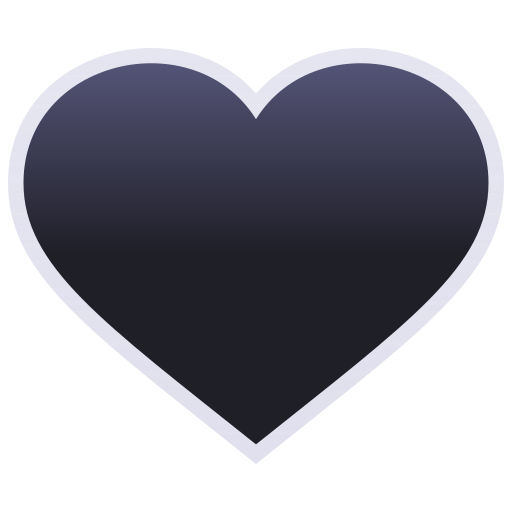 Black Heart as drawn by JoyPixels in 9.0
