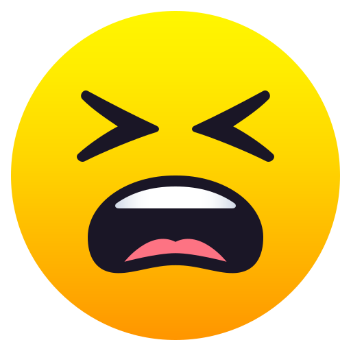 وجه متعب as drawn by JoyPixels in 9.0