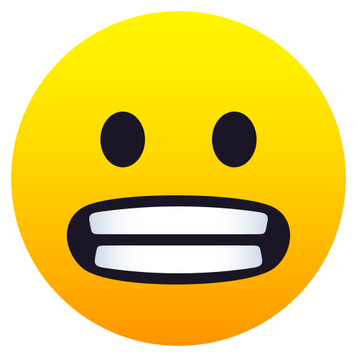 Grimacing Face as drawn by JoyPixels in 9.0